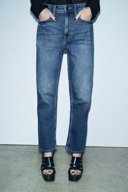 ZW COLLECTION RELAXED SLIM FIT MID-RISE JEANS - Zara фото 6