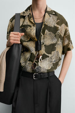 STRAWBERRY PRINT 100% RAMIE SHIRT - Zara фото 7