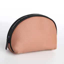 Косметичка-сумка п/ов L-б/н, 20*8*13, отд на молнии, под кожу, розовый