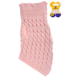 Кофта - свитер для мелких пород собак и кошек "BRO Style ", косички, цвет розовый, р XL