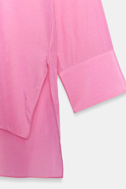 BLUSA FLUIDA LAZADAS ZW COLLECTION / Chicle - Zara фото 11