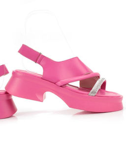 08-PEQ210-3 PINK Босоножки женские (натуральная кожа)