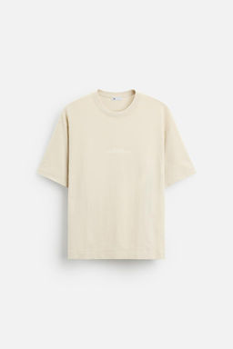 T-SHIRT WITH EMBROIDERED SLOGAN - Zara фото 7
