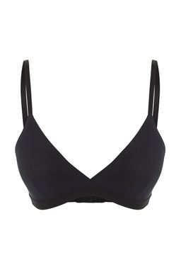 TRENDYOLMILLA Siyah Micro Ip Ask?l? Ucgen Balensiz Kaps?z Bralette Orme Sutyen THMSS21SU0014  фото 7