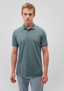 Yesil Polo Tisort - Mavi фото 4
