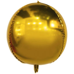 Цена за 2 шт. Шар фольгированный 60 см Шар (Золото)