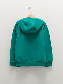 Kap??onlu Bask?l? Uzun Kollu K?z ?ocuk Sweatshirt - Waikiki фото 2