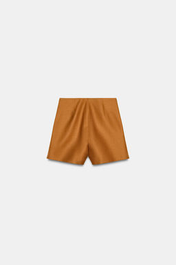 SHORTS CON LINO BOT?N FORRADO / Curry - Zara фото 7