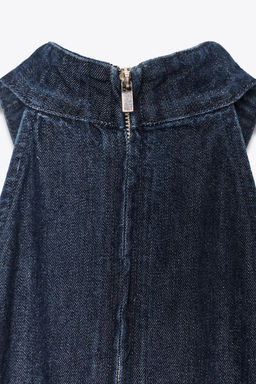 TRF HALTER DENIM DRESS - Zara фото 18