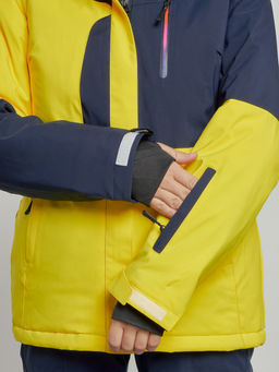 Горнолыжный костюм женский зимний желтого цвета 03307J - Chunmai фото 6