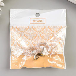 Ручка для шкатулки металл Кристалл серебро набор 2 шт 2,2х2,2 см - Арт узор фото 4