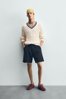 CONTRAST TOWELLING BERMUDA SHORTS - Zara фото 10