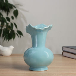 Ваза для цветов «Изекил», d=10 см, h=17 см, керамика, голубая