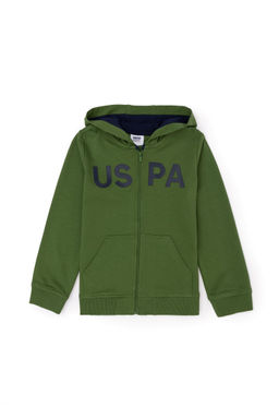 Зеленый базовый свитшот для мальчика