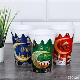 Стакан мусульманский 4,5x10x7 см / 45107 /уп 480/пластик