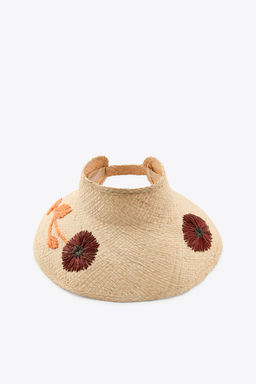 FLORAL WOVEN VISOR