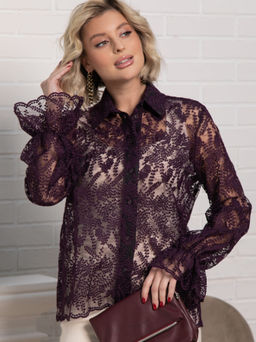 Блуза Изысканная (фиолетовая) Б15244-45М