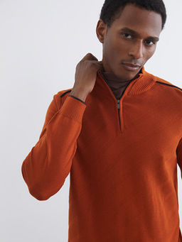 Dik Yaka Erkek Triko Kazak