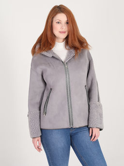 Куртка серая женская больших размеров - Almond фото 6