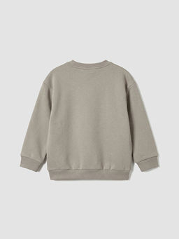 Bask?l? Erkek ?ocuk Sweatshirt ve Pantolon