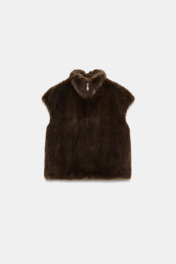 ZW COLLECTION FAUX FUR WAISTCOAT - Zara фото 5