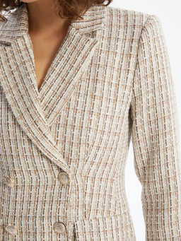Ekose Kad?n T?vit Blazer Ceket