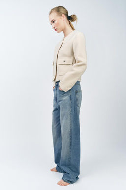 BOUCLE BUTTON JACKET