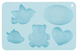 Форма для выпечки 5 ячеек 26*17*4 см голубая - Elan gallery фото 8