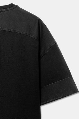 CAMISETA HEAVY COTTON MANGA CORTA / Negro - Zara фото 6