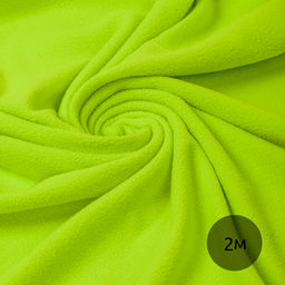 Ткань флис 2-х ст. TBY-0059-F229 190 г/м? 100% ПЭ шир.150см цв.F229 неон желтый уп.2м