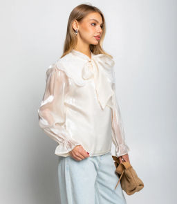 Блуза #КТ977 (2), кремовый