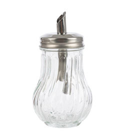 Цена за 2 шт. Сахарница 200 мл, DOLCE, стеклянная с дозатором из нерж стали 103762