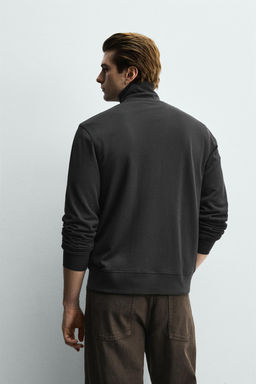 SUDADERA REGULAR FIT CREMALLERA / Gris antracita - Zara фото 3