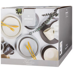 НАБОР ПОСУДЫ ОБЕДЕННЫЙ BRONCO SHADOW НА 4 ПЕР. 16 ПР. СВЕТЛО-СЕРЫЙ  фото 2