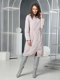 25132 Плащ серо-розовый - Dizzyway фото 2