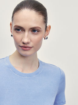 Базовая футболка с эффектом стирки / Zarina  фото 6