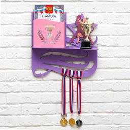 Медальница Танцы двухцветная покраска, карман, 460x485мм