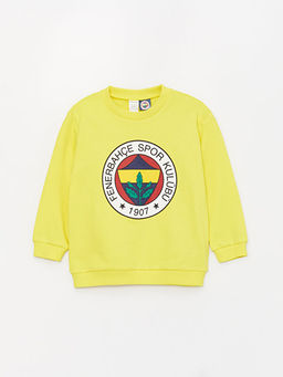 Bisiklet Yaka Fenerbah?e Bask?l? Erkek Bebek Sweatshirt ve E?ofman Alt? Tak?m - Waikiki фото 2