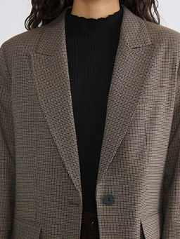 Ekose Kad?n Blazer Ceket