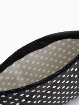 Цена за 3 шт. Косметичка-пенал на молнии, плоская, с рисунком Горох, чёрная - Simaland фото 3