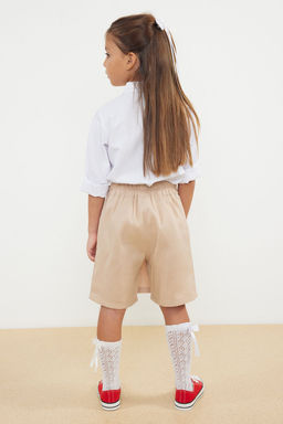 Lacivert Pamuklu Regular/Normal Kal?p Orme Gabardin K?z Cocuk Okul Sort Etek TKDAW25ET00001 - Trendyolmilla фото 12