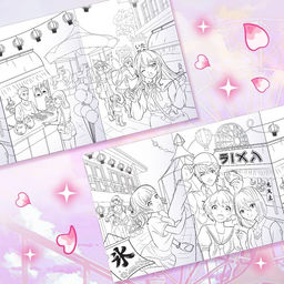 Длинная раскраска Супер лето, Аниме - Буква-ленд фото 2