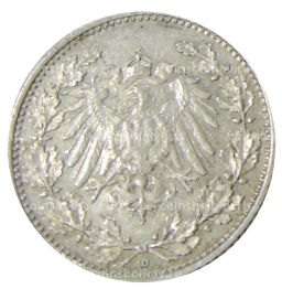 1/2 марки 1909 года D Германия