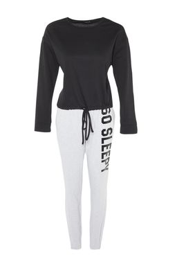 Cok Renkli Pamuklu Sloganl? Orme Pijama Tak?m? THMAW21PT0826