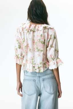 Blusa de algod?n con bordado ingl?s - H&m фото 6