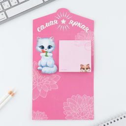 Блок бумаги 30 листов в конверте С 8 Марта