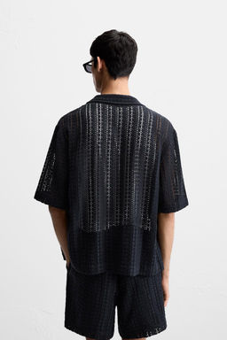 CROCHET TEXTURED SHIRT - Zara фото 12