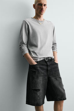 BERMUDA DENIM BAGGY FIT / Carb?n - Zara фото 5