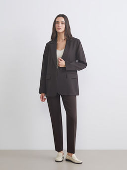 Krep Kad?n Blazer Ceket
