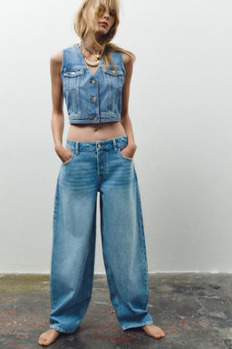 Z1975 CROPPED DENIM WAISTCOAT